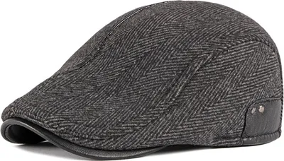 Zdjęcie produktu dla Stylowy Beret Męski Omar - Szary 60cm | Komfort i Elegancja KP26158