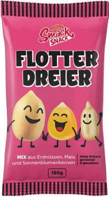 Produktbild von Smack Snack Flotter Dreier Mix Erdnüsse, Mais & Sonnenblumenkerne 180g