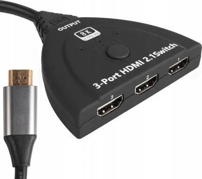 Produktbild von HDMI-Switch 2.1 3x1, Switch 8K 4K, 120 Hz, 240 Hz