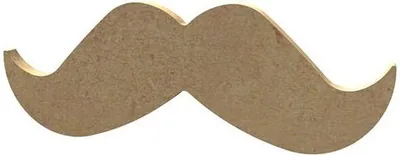 Produktbild von Schnurrbart aus MDF-Holz zum Verzieren - 13 x 5 cm