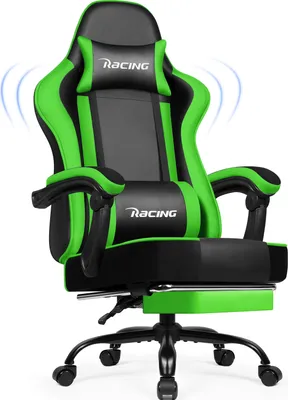 Produktbild von Marodic Gaming Stuhl mit Fußstütze Bürostuhl 150kg Ergonomischer Gaming Sessel mit verstellbare Kopfstütze, Lendenkissen Gaming Chair, Grün