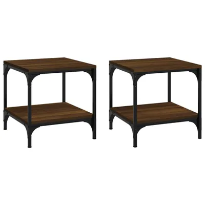 Produktbild von vidaXL Beistelltische 2 Stk. Braun Eiche 40x40x40 cm Holzwerkstoff