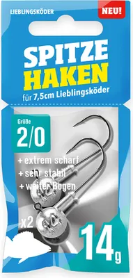 Produktbild von Lieblingsköder spitze Haken 14g #2/0