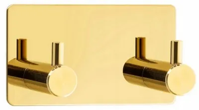Produktbild von AWD Interior Doppel-Klebehaken Glänzend Gold Starkes Klebeband