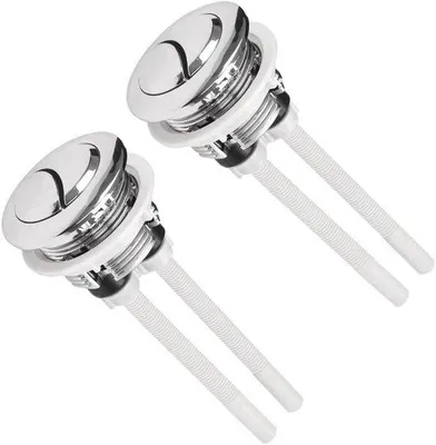 Produktbild von Toiletreservoirknop, 2 Stück, 38 mm, Silber