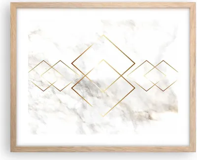 Produktbild von Gerahmtes Poster - Rahmen in heller Eiche - Abstraktion modern - 50x40 cm - Wand Bild - Wanddeko - Wandbilder - Wandposter - Bilderrahmen - Bilder - Kunstdruck - Wandbild - P2NAA50x40-4022