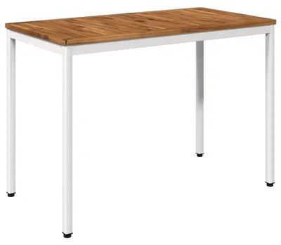Produktbild von vidaXL Gartentisch Natürlich und Weiß 108,5 x 55 x 75 cm