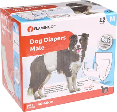Zdjęcie produktu dla Pieluchy Flamingo Dipy dla psów, rozmiar: M