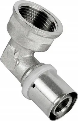 Imagen del producto de Codo de conexión por soldadura Kniegelenk 90 PEX-GW 16x3/4, fabricado en latón niquelado