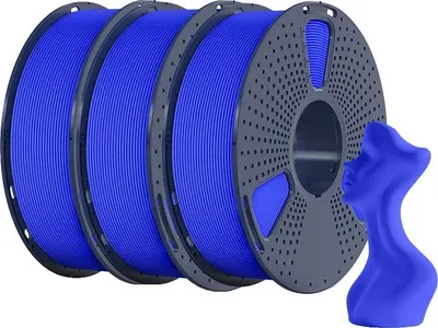 Obrázok produktu pre 3D tlačové vlákno, vysoký prietok, málo vlákien, modré
