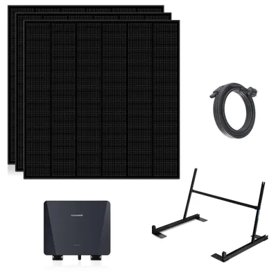 Produktbild von SUNSHARE Ray 855W PV-Set mit 285W Solarmodulen, 800W Wechselrichter & Flachdach-Panelhalterung