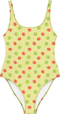 Produktbild von Mr. & Mrs. Panda Badeanzug Apfel Traum Größe XXL - Gelb - Geschenk, Shape-Badeanzug, Damen-Badeanzug, Swimsuit, Muster, Bademode, Damen-Einteiler