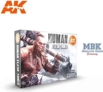 Image de AK Interactive S.L. AK-11603 TONALITÉS DE PEAU HUMAINE (3ème génération)