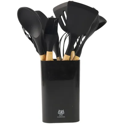 Produktbild von Karl Hausmann Silikon Küchenutensilien-Set, 12-teilig, mit Ständer