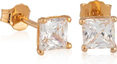Produktbild von Paar Ohrstecker Vergoldet Weiß Cubic Zirkonia 5mm 5344