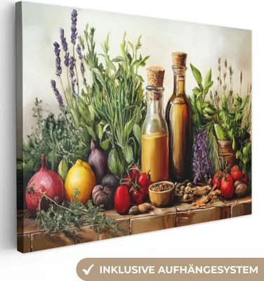 Obrázok produktu pre Obrazy na plátne 80x60 cm - príroda - kuchyňa - bylinky, nástenné umenie, dekorácie na stenu obývacia izba, obraz