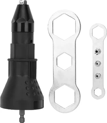 Produktbild von Nietbohrer-Aufsatzadapter, Nietmutterpistole, kabelloses elektrisches Zimmermannswerkzeug (schwarz)