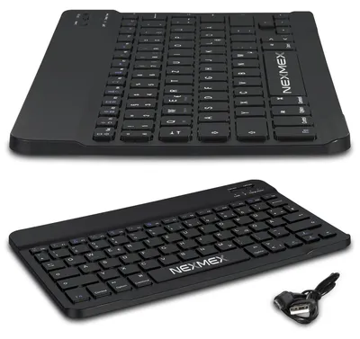 Produktbild von Bluetooth Keyboard Tastatur kabellos für Handy Tablet QWERTZ Wireless Layout