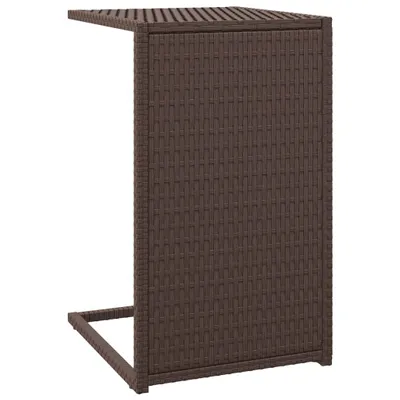 Immagine prodotto di vidaXL Tavolo a C marrone 40x35x60 cm in poly rattan - Tavolini