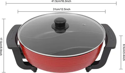 Produktbild von Elektrischer Hotpot & Bratpfanne - 6 L 1360 W - 5 Temperaturstufen - Antihaftbeschichtung - Braten, Kochen, Schmoren, Hotpot - Druckguss - EU-Standard