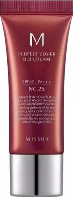 Zdjęcie produktu dla Missha M Perfect Cover BB Cream SPF42 Wielofunkcyjny krem BB No.25 Warm Beige, 20 ml
