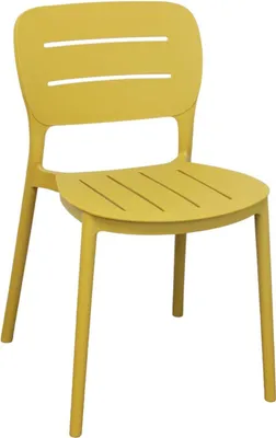 Immagine prodotto di Milani Home - sedia da giardino impilabile in polipropilene, giallo, per terrazzo, cucina e bar, 53 x 44 x 79 cm