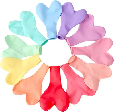 Obrázek produktu pro 100 kusů latexových balónků ve tvaru srdce, 25 cm balónky ve tvaru makronky, latexové balónky ve tvaru srdce, balónky ve tvaru srdce v různých barvách, ideální pro oslavy narozenin, svatby, zásnuby a festivaly