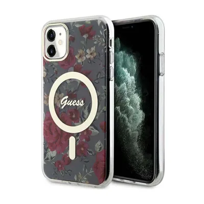 Produktbild von Guess Guhmn61Hcfwsa Hülle Für Iphone 11 / Xr Grün/Khaki Hardcase Flower Magsafe