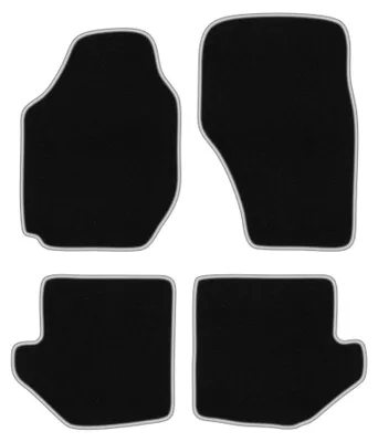 Image de Tapis de sol en moquette pour Toyota RAV4 I 1994-2000 (SUV) – jeu 4 pièces, noir/argent, sur mesure – Wielganizator CARLUX