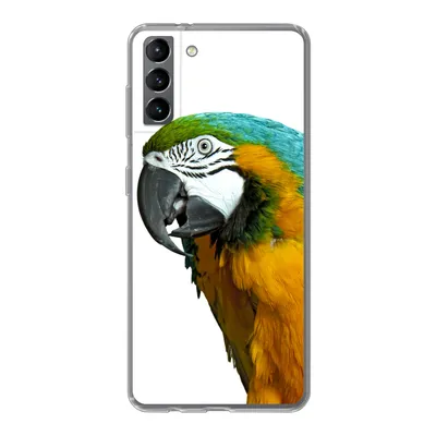 Produktbild von MuchoWow® Handyhülle Schutzhülle Hülle für Samsung Galaxy S21 Plus Papagei - Vogel - Federn - Porträt Silikon Softcase Handy Hülle - Handy-Tasche