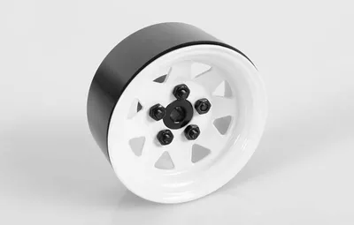 Produktbild von RC4WD Z-W0127 5 Lug Wagon 1.9 Stahl Stamped Beadlock Felgen (White) 4 Stk.