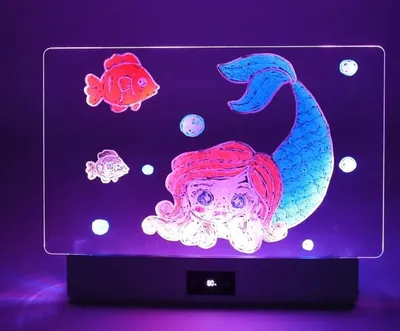 Produktbild von Teoryieer LED-Zeichenbrett für Kinder mit 8 Farben, 6 Lichtmodi, wiederverwendbar, Zaubertafel für Kinder