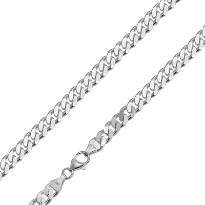 trendor 85888 Halskette für Männer 925 Silber Flachpanzer Breite 6,9 mm 1