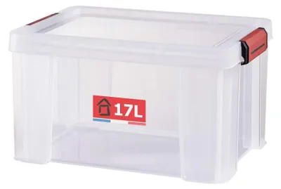 Productafbeelding van PAPERFLOW 4500001X3 PAPERFLOW CLIP'N STORE opbergbox, 17,0 liter, transparant, 38,0 x 29,0 x 22,0 cm, 1 stuk.
