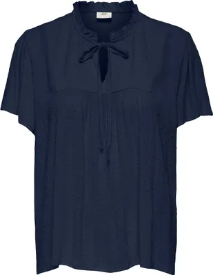 Image de Haut à col rond avec blouse à col en V | 34