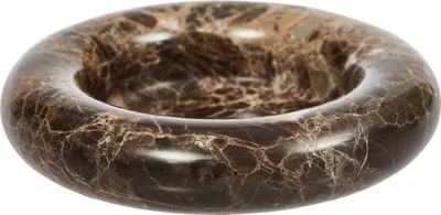 Produktbild von OYOY Savi Marble Candle Holder Chocolate L300760 Kerzenhalter aus 100% Marmor 14x14x3 cm skandinavische Dekoration
