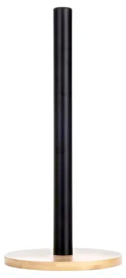 Image de Porte-rouleaux de cuisine - Porte-papier - Métal - 32,5 cm - Noir