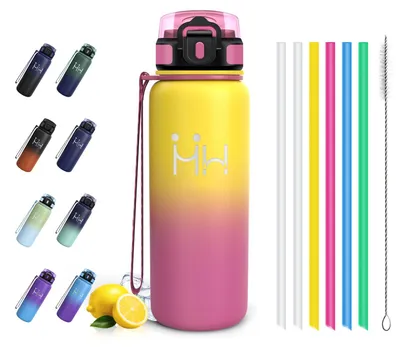 Produktbild von Motswedi Trinkflasche Edelstahl 750ml, mit Strohhalm, Thermosflasche, Kalt&Warm,