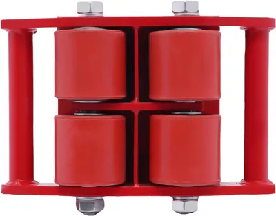 Imagen del producto de Ruedas para transporte de cargas pesadas, con rotación de 360°, diseño antideslizante, color rojo