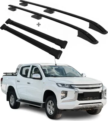 Image de Kit Barres de toit pour Mitsubishi L200 2014-2024 Noir Alu 4x