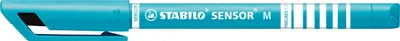 Produktbild von Fineliner mit gefederter Spitze - STABILO SENSOR M - medium - Einzelstift - türkis