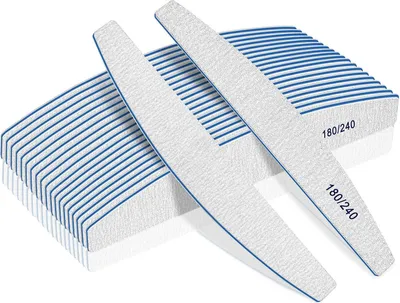 Image de Limes à ongles professionnelles 180/240 Grit (12 pièces) lavables & réutilisables