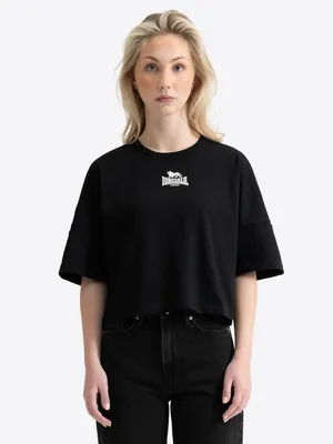 Produktbild von Frauen T-Shirt Cropped Oversize WANDYLAW Black/White S Lonsdale