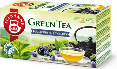 Produktbild von Teekanne Grüner Tee Blaubeere Brombeere 20 Teebeutel - Grüntee im Beutel 35g