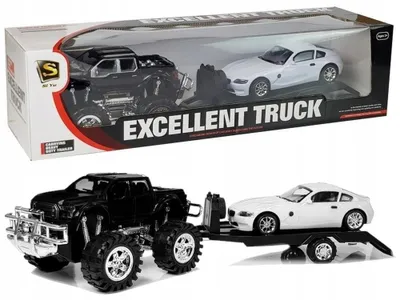 Produktbild von IMPORT LEANTOYS Schwarzer Monstertruck Weißer Truck Set 58 cm