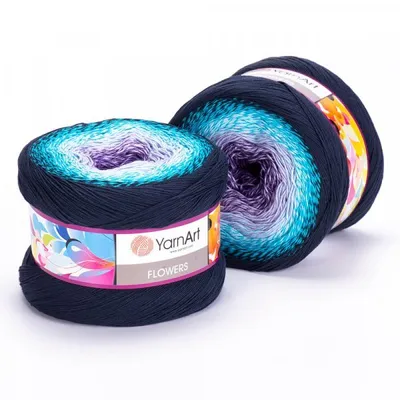Produktbild von Yarn Art Flowers 254 Blue Purple Strickgarn