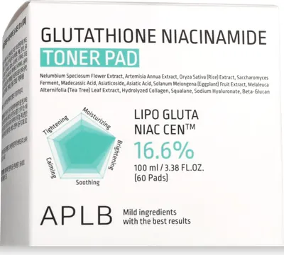 Image de APLB Glutathione Niacinamide 16.6% Toner Pad 60 pcs.