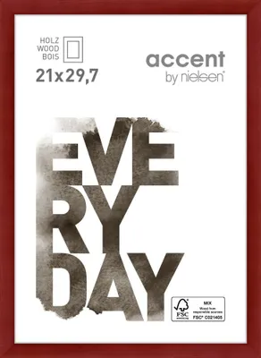 Obrázok produktu pre Nielsen drevený rám Zoom 21x30 cm červený rám na certifikáty DIN A4