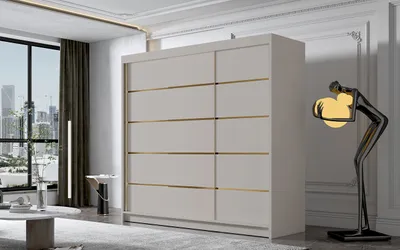 Obrázok produktu pre Šatníková skriňa MILINA - 200 cm, kašmír