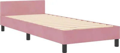 Obrázek produktu pro vidaXL Rám postele s čelem růžový 80 x 200 cm sametový